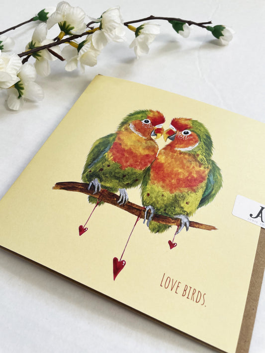 Love birds Valentines Card