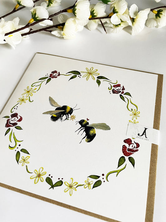 Floral Bee card