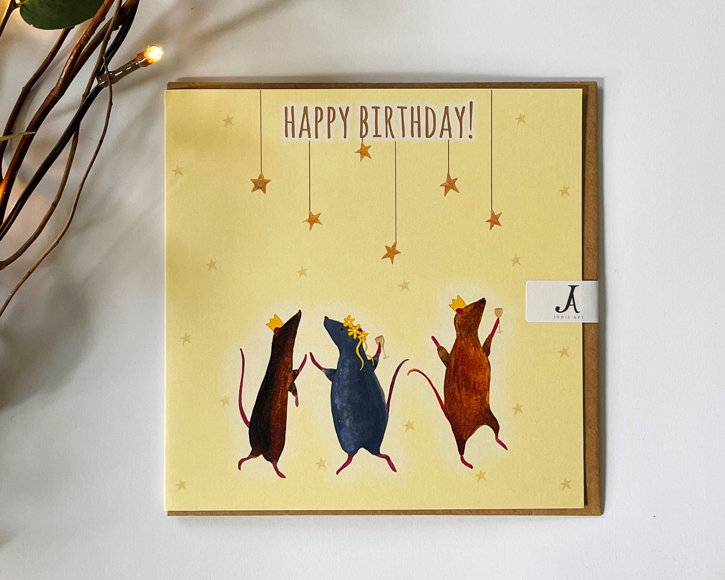 Dancing Mice Birthday Card
