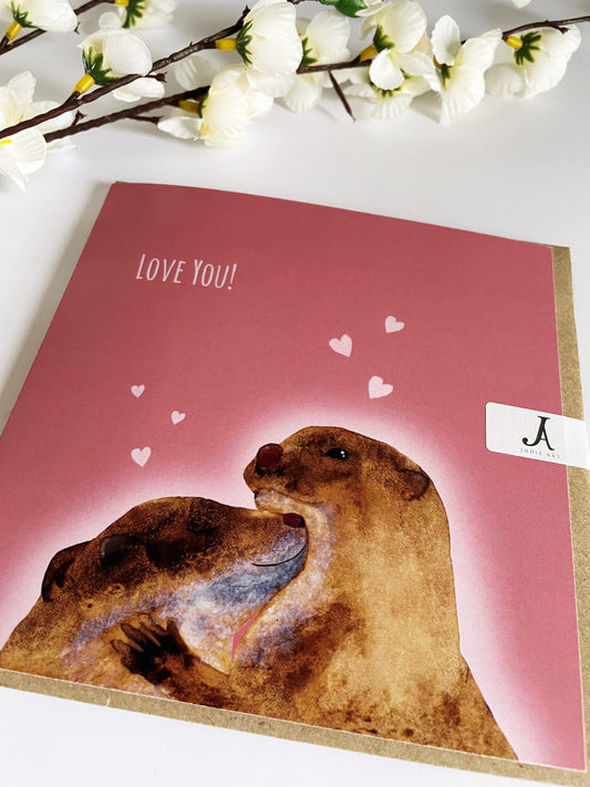 Otter love card